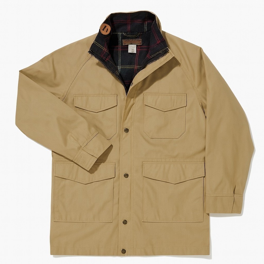 Vintage Eddie Bauer Explorer Field Expedition Flannel Lined Jacket Canvas Mens M